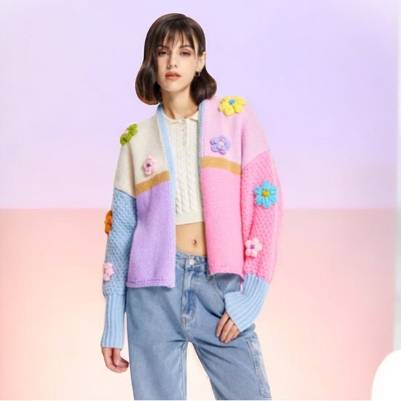 Cider Sweaters - XL Cider Colourful Knit Cardigan